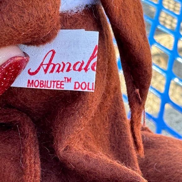 Annalee Mobilitee Doll Monk Poinsettia 1969 Vintage Christmas Decor - Picture 7 of 12